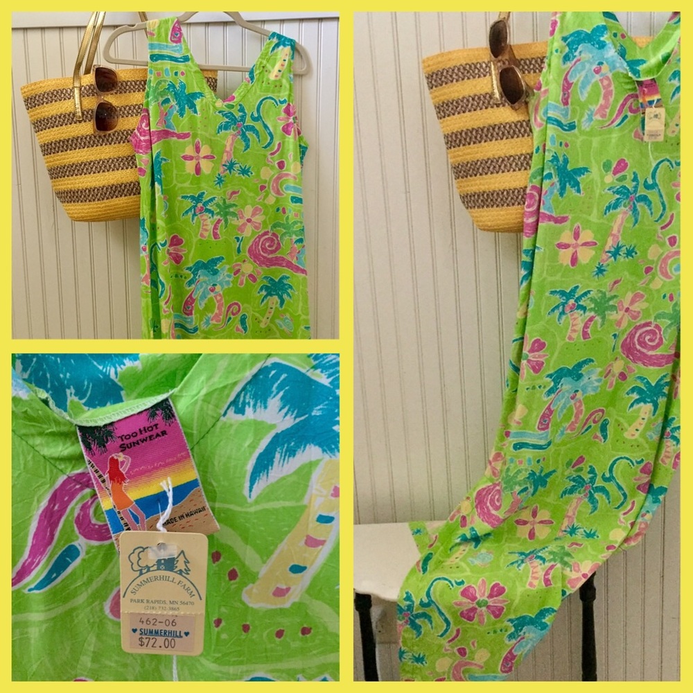 Cute maxi tropical print sundress